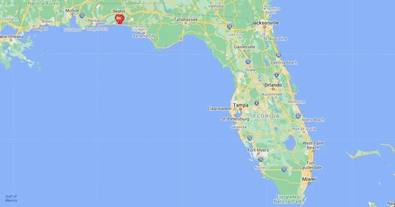 destin fl on map
